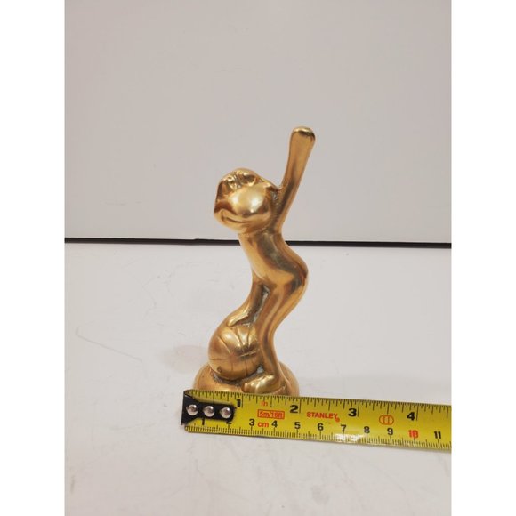 Brass FROG, AMPHIBIAN, Basketball, Sport, Office Decor, Hall Decor, Orna… - Picture 9 of 10